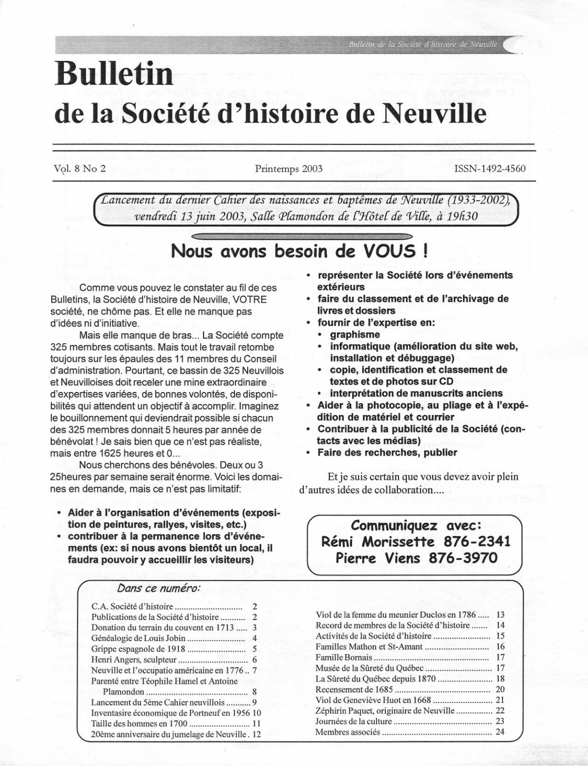 Cliquez pour agrandir l'image Le Chemin du Roy, volume 8, no. 2