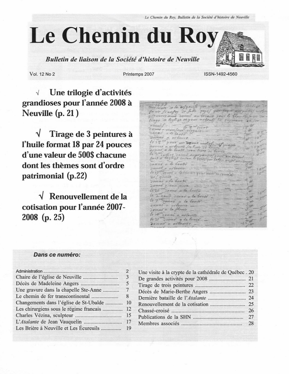 Cliquez pour agrandir l'image Le Chemin du Roy, volume 12, no. 2