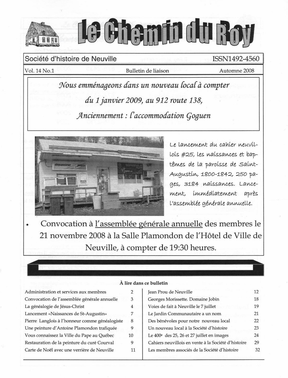 Cliquez pour agrandir l'image Le Chemin du Roy, volume 14, no. 1