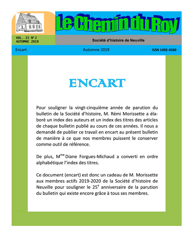 Cliquez pour agrandir l'image Encart du volume 25, no. 2